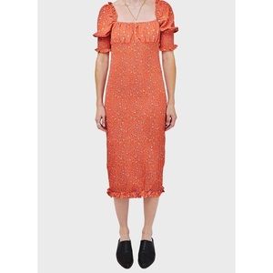 BNWT SMALL/MED floral puff sleeve dress